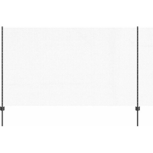 vidaXL Zaun mit Pfosten Grau 1.4 x 25 m Stahl