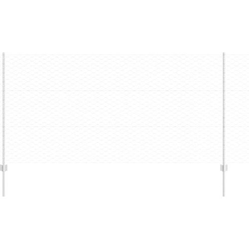 vidaXL Zaun mit Pfosten Silber 1.4 x 100 m Stahl