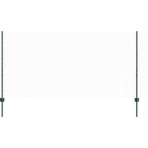vidaXL Zaun mit Pfosten Grün 1.2 x 50 m Stahl