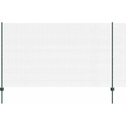 vidaXL Zaun mit Pfosten Grün 1.4 x 25 m Stahl