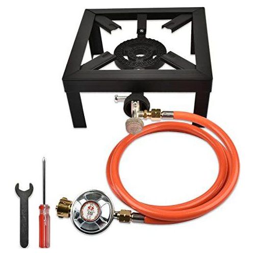 Gasherd tragbares Camping 4 Beine 6 kW umfasst CAS -getestete 1,5 -m -Schlauch 50 -bar -Druckregler Outdoor