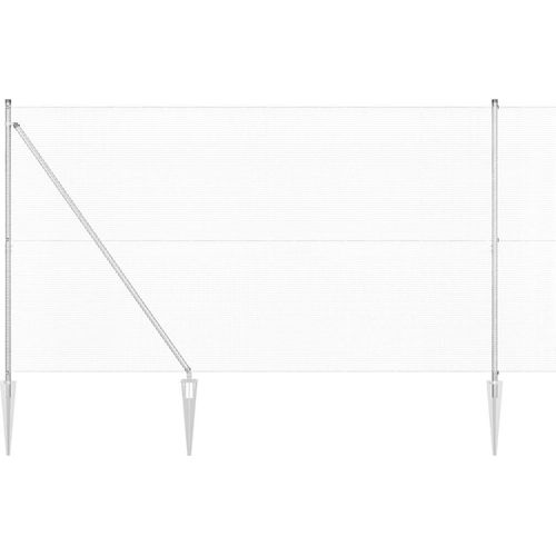 vidaXL Zaun mit Pfosten Silber 1.6 x 10 m Stahl