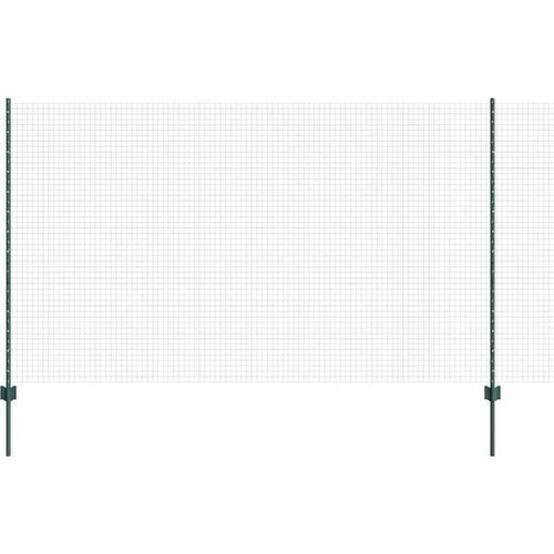 vidaXL Zaun mit Pfosten Grün 1.4 x 50 m Stahl