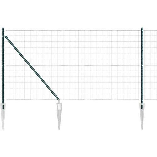 vidaXL Zaun mit Pfosten Grün 1.2 x 25 m Stahl