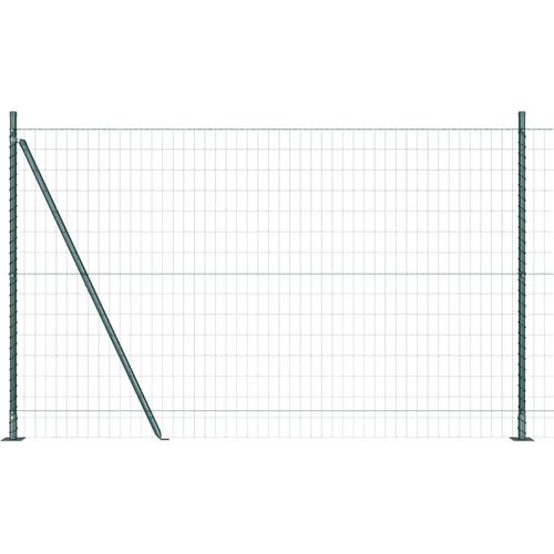vidaXL Zaun mit Pfosten Grün 1.6 x 10 m Stahl