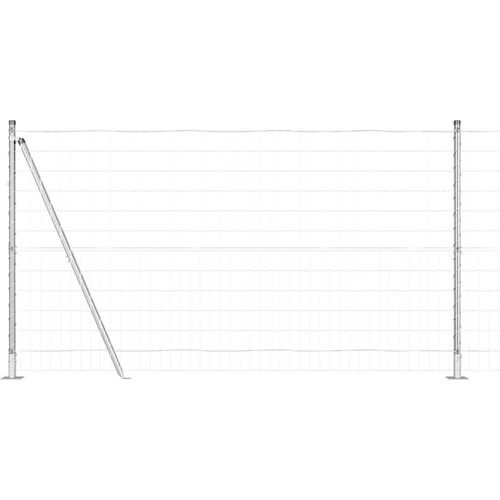 vidaXL Zaun mit Pfosten Silber 1.2 x 10 m Stahl