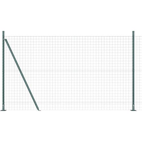 vidaXL Zaun mit Pfosten Grün 1.4 x 10 m Stahl