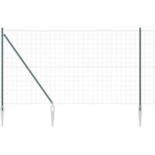 vidaXL Zaun mit Pfosten Grün 1.6 x 10 m Stahl
