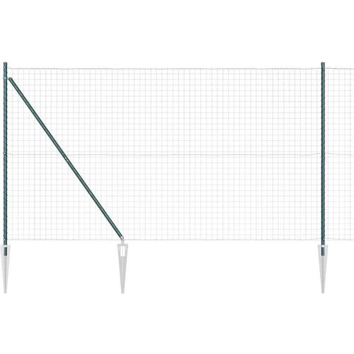 vidaXL Zaun mit Pfosten Grün 1.6 x 10 m Stahl