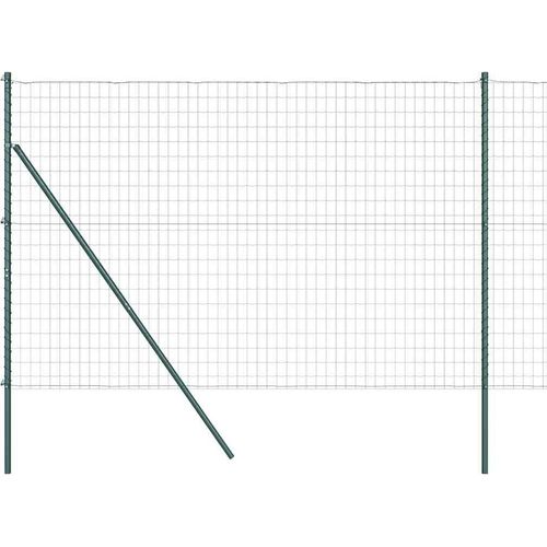 vidaXL Zaun mit Pfosten Grün 1.6 x 10 m Stahl