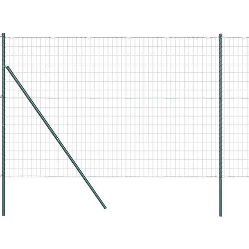 vidaXL Zaun mit Pfosten Grün 1.6 x 10 m Stahl