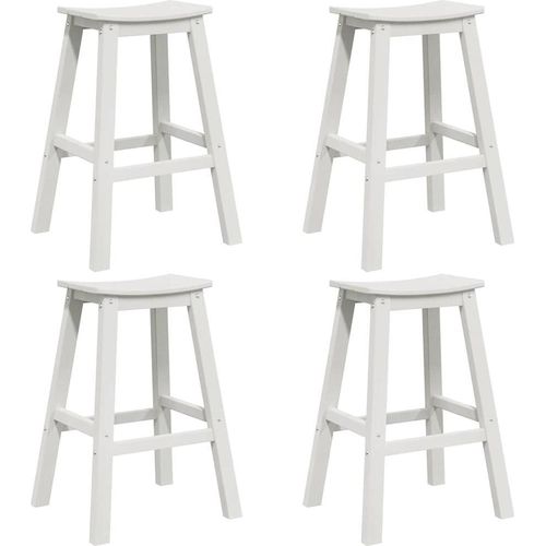 vidaXL Garten Bar Set 4 pcs Weiß HDPE