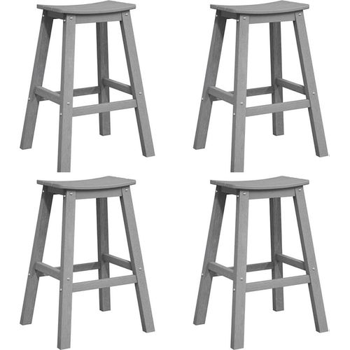 vidaXL Garten Bar Set 4 pcs Hellgrau HDPE
