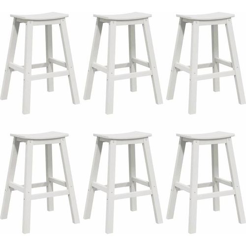 vidaXL Garten Bar Set 6 pcs Weiß HDPE