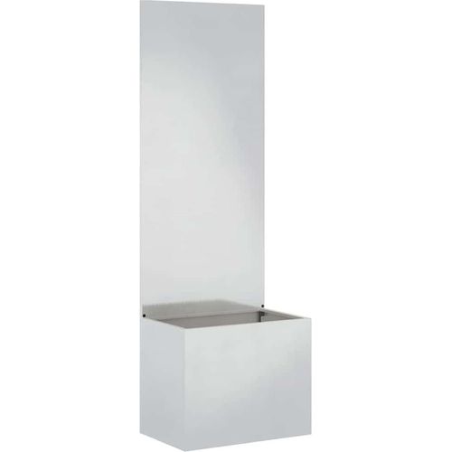 vidaXL Blumentopf mit dekorativem Paneel Silber 50 x 140 cm Edelstahl