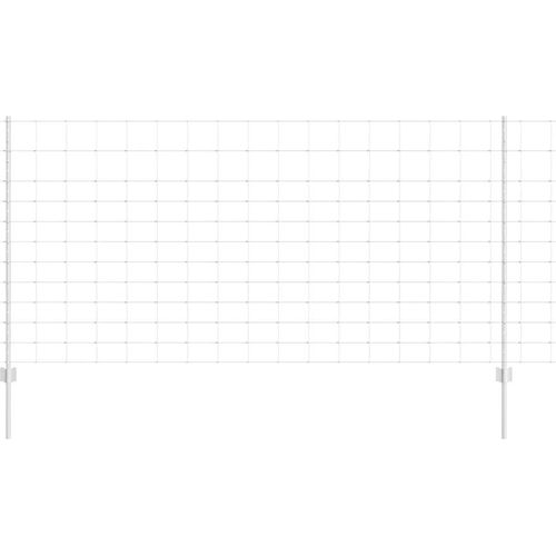 vidaXL Zaun mit Pfosten Silber 1.2 x 50 m Stahl