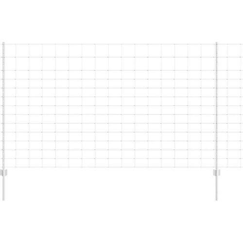 vidaXL Zaun mit Pfosten Silber 1.4 x 50 m Stahl