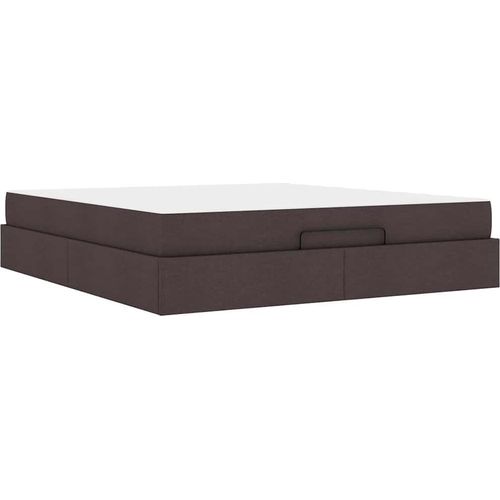 vidaXL Bettgestell mit Speicher Dunkelbraun 180 x 200 cm Stoff