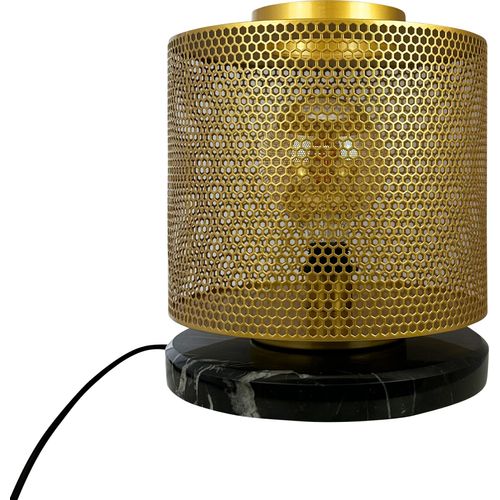 Tischlampe, Tischleuchte, Nachttischlampe, Schreibtischlampe, LED Leselampe, Nantes Messing Marmorsockel
