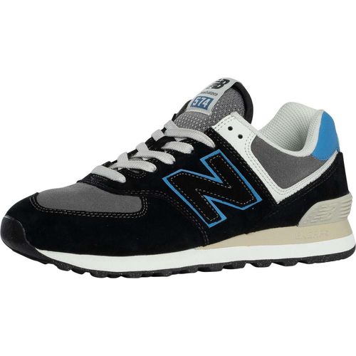New Balance 574 Wildleder Trainer, Schwarz 40.5 EU
