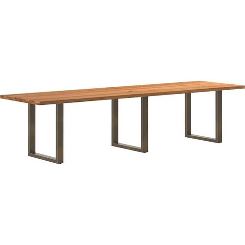 Esstisch Hellbraun 320x90x74 cm Massivholz Eiche Rechteckig, Esstische DesignMöbel