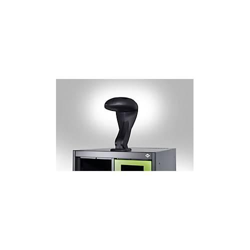 Feuerwehrspind C+P Evolo EXPERT, 3 Abteile, mit Sockel, B 1200 x T 500 x H 1950 mm, RAL 7035 Lichtgrau/RAL 7016 Anthrazitgrau