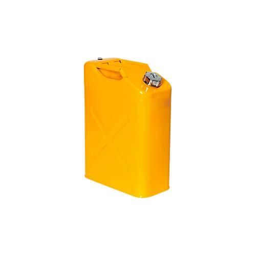 Lager- und Transportkanister, Stahlblech, gelb, 20 l, B 170 x T 340 x H 470 mm, Schraubverschluss, Belüftungsventil