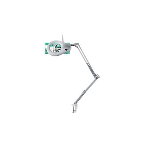 Unilux LED-Lupenleuchte ZOOM, 175 % Vergrößerung, 6 W LED, Doppelgelenkarm, weiß