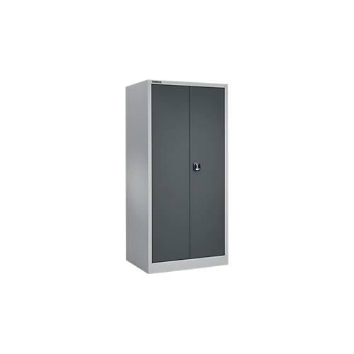 Schäfer Shop Select Materialschrank MSI 2509 S, verstärkte Ausführung, bis 100 kg/Fachboden, B 950 x T 500 x H 1935 mm, weißaluminium/anthrazitgrau