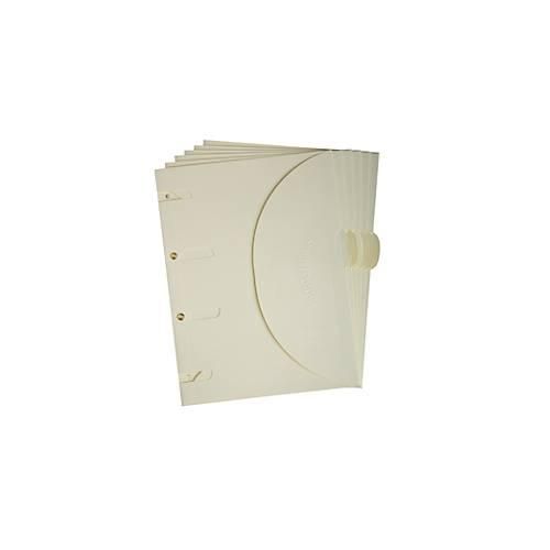 Dokumentenmappe TARIFOLD Smartfolder, Format A4, für bis zu 80 Blatt, Karton, cremefarben, 6 Stück