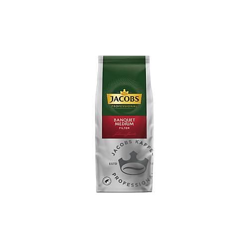 Jacobs Banquet Medium Filterkaffee, 1 kg, High Yield, RA-zertifiziert, Intensität 3/5, für Filtermaschinen