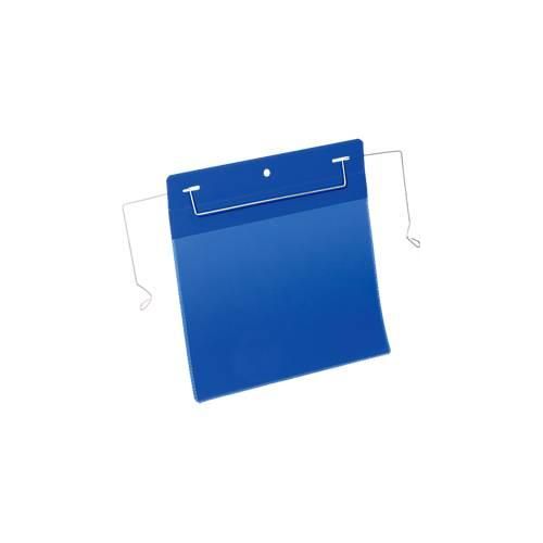 Dokumententaschen mit Drahtbügel, B 210 x H 148 mm (A5 quer), 50 Stück, blau