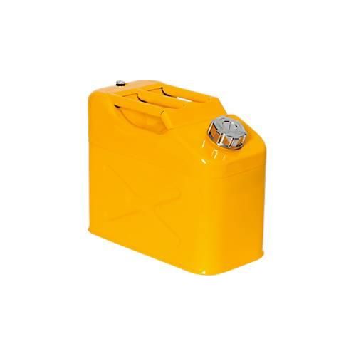 Lager- und Transportkanister, Stahlblech, gelb, 10 l, B 170 x T 340 x H 280 mm, Schraubverschluss, Belüftungsventil