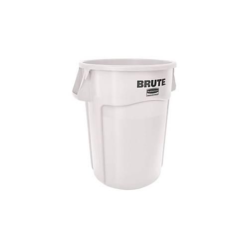 Abfallbehälter rubbermaid Brute, 166,5 l, rund, UV-Blocker, L 612 x B 717 x H 796 mm, Polyethylen, weiß