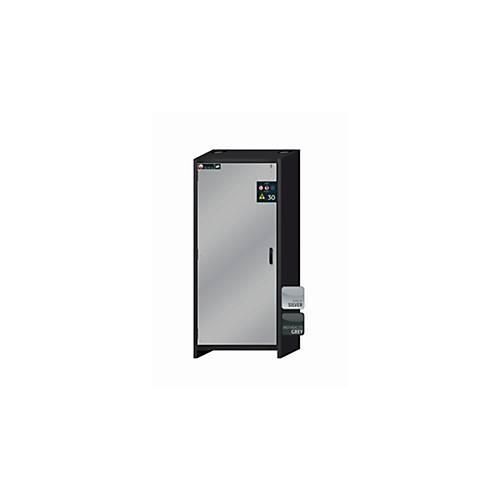 Sicherheitsschrank Typ 30 asecos Q-CLASSIC-30, Flügeltür, Anschlag links, Front asecos Silber, B 864 x T 620 x H 1947 mm