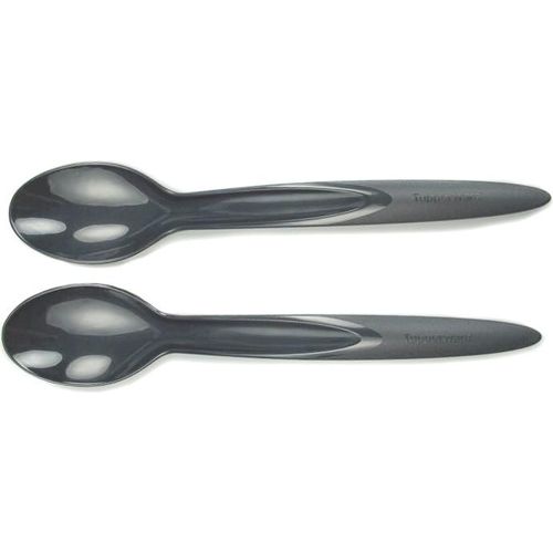 TUPPERWARE Thermo-Duo Servierlöffel grau (2) servieren Löffel Iso-Duo
