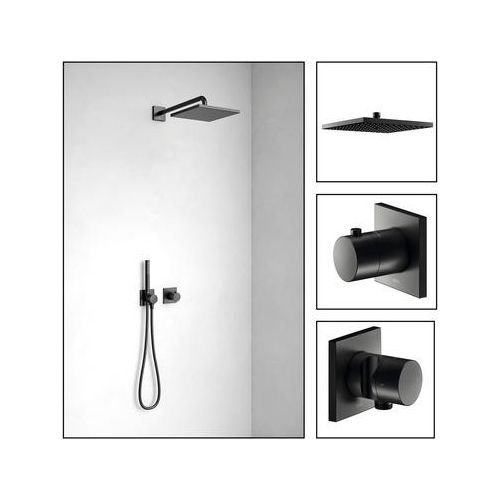 Brause-Set 8 IXMO solo Therm-Arm für 2 Verbraucher schwarz matt