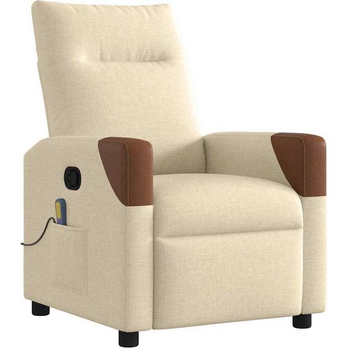 vidaXL Massagesessel Creme Stoff