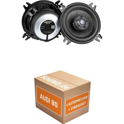 Lautsprecher Boxen Einbaupaket Armaturenbrett Eton PFX10 passend für Audi 80 B4 + Avant/Kombi | 2x Tief-Mitteltöner mit integriertem Hochtöner 80W MAX