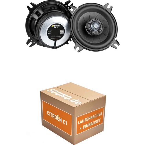 Lautsprecher Boxen Einbaupaket Armaturenbrett Eton PFX10 passend für Citroën C1 | 2x Tief-Mitteltöner mit integriertem Hochtöner 80W MAX
