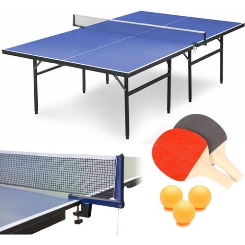 Tischtennisplatte Ping Pong Set Netz Schläger Bälle Vatertag