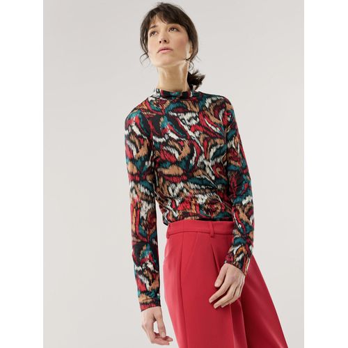 Stehbundshirt Moiree Blume