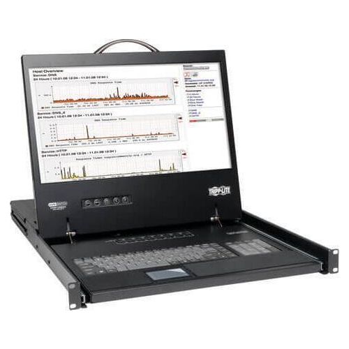 Tripp Lite B040-016-19 NetController 16-Anschluss 1 HE Serverschrank-Konsolen-KVM-Switch mit 48,30cm (19