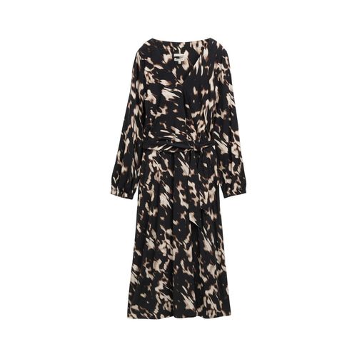 TOM TAILOR Damen Wickelkleid mit Muster, braun, Animalprint, Gr. 38