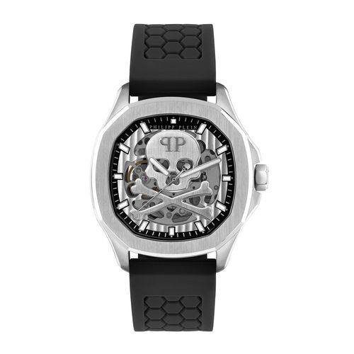 Philipp Plein PWRAA0123 $KELETON $PECTRE Automatik silber schwarz Herren Uhr NEU