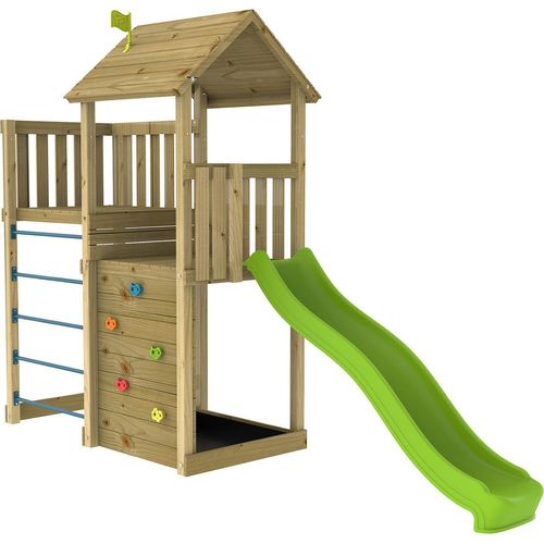TP Toys Wolkenkratzer 2 Holz Spielturm Garten mit Rutsche