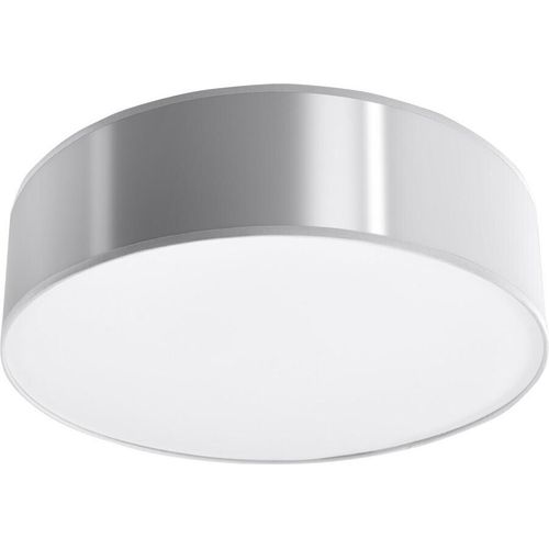 Deckenleuchte rund Grau E27 Metall Modern Deckenlampe