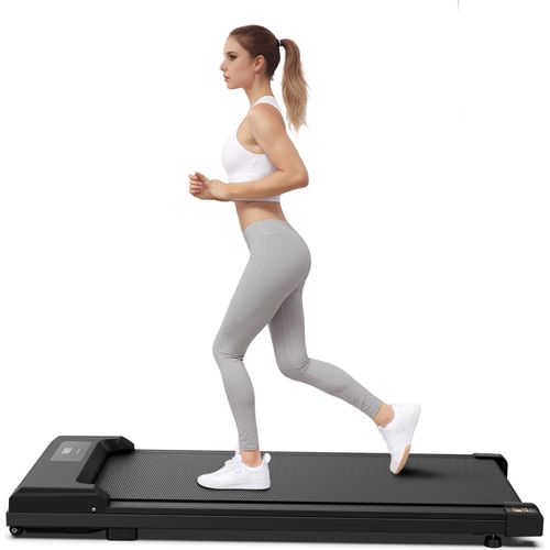 Laufband Q29 Gehband 1-6 km/h Laufmaschine Reines Schwarz 12 Programme Laufbänder Mit Fembedienung Mit LED-Anzeige