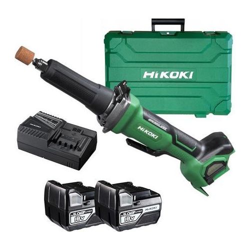 Hikoki 18V Geradschleifer Gp18Db Wgz 2X5.0Ah Bl Bl RPM Reg.on/off Switch Standby Case