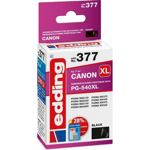 Druckerpatrone kompatibel mit Canon No. 540XL (PG-540XL) black Packung mit 12 Stück